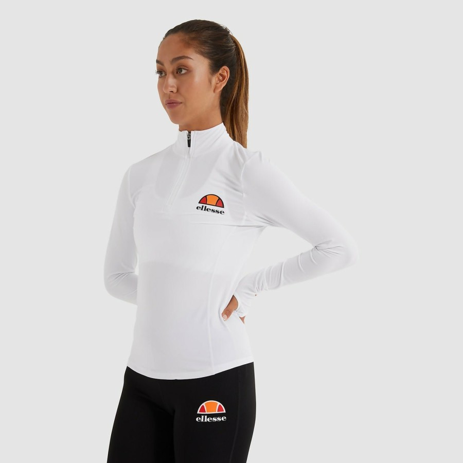 Ellesse Women'S Sofira 1/4 Zip Top White | Tops