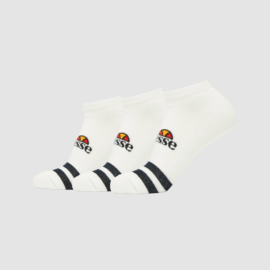 Ellesse Uni'S Melna 3 Pack Trainer Liner White | Socks & Underwear