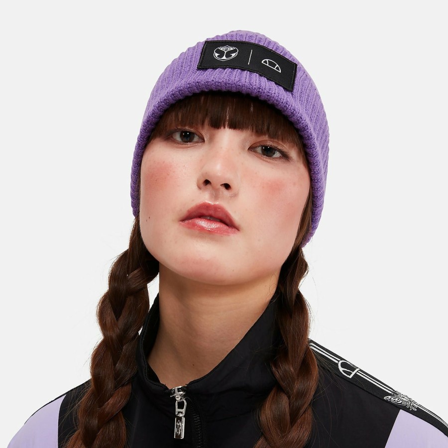 Ellesse Tomorrowland X Ellesse Knitted Beanie Purple | Hats